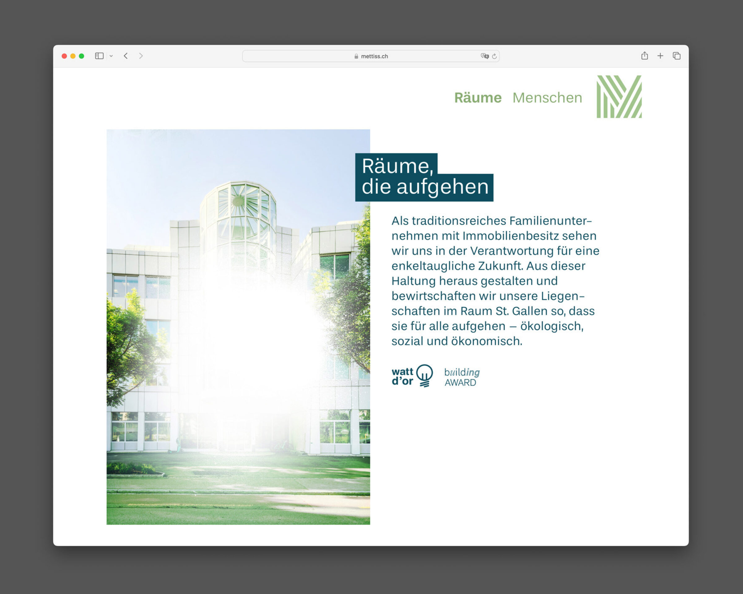 GoeldiWeb Portfolio – Mettiss AG, St.Gallen