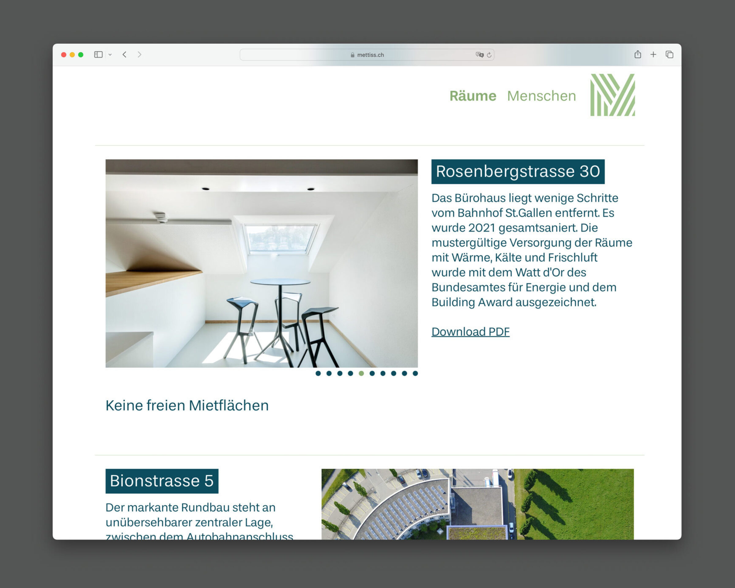 GoeldiWeb Portfolio – Mettiss AG, St.Gallen
