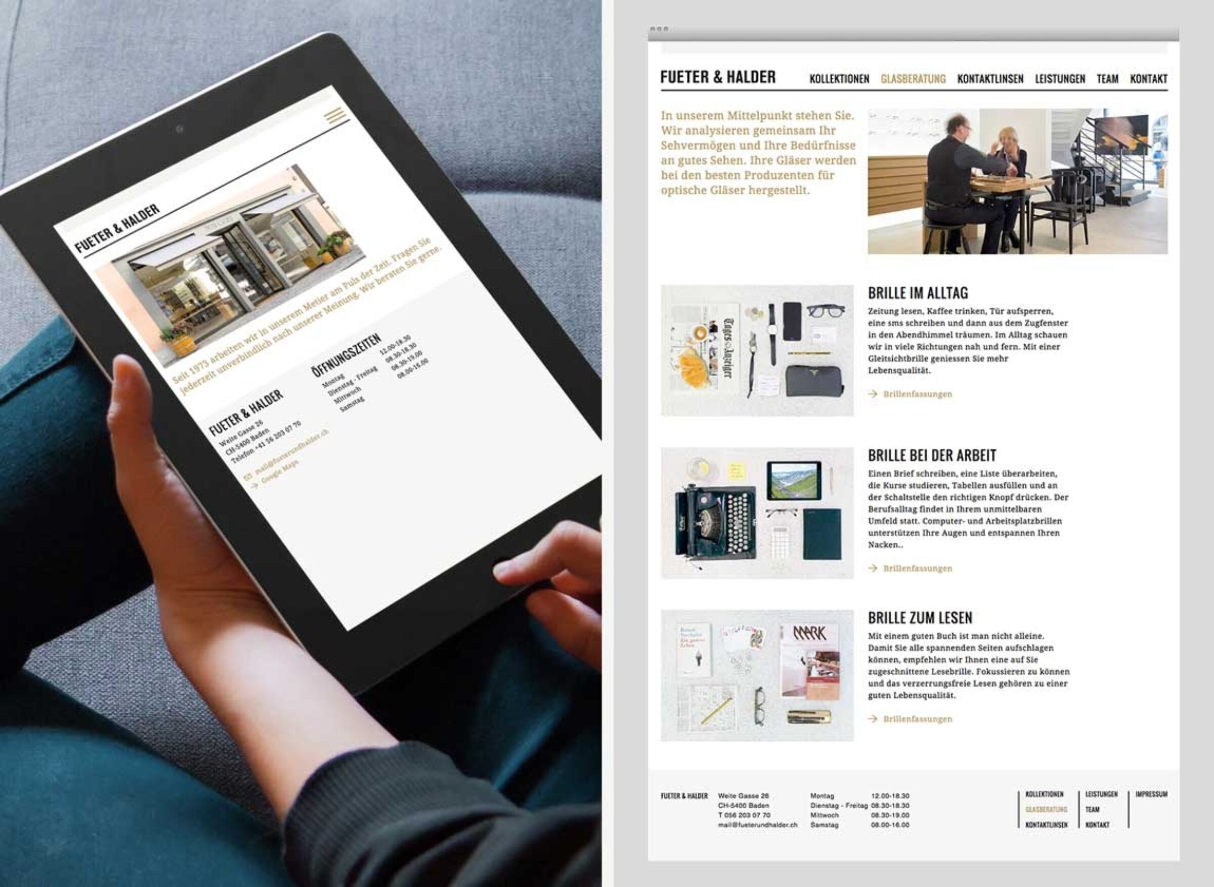 GoeldiWeb Portfolio – Fueter & Halder Optik Baden