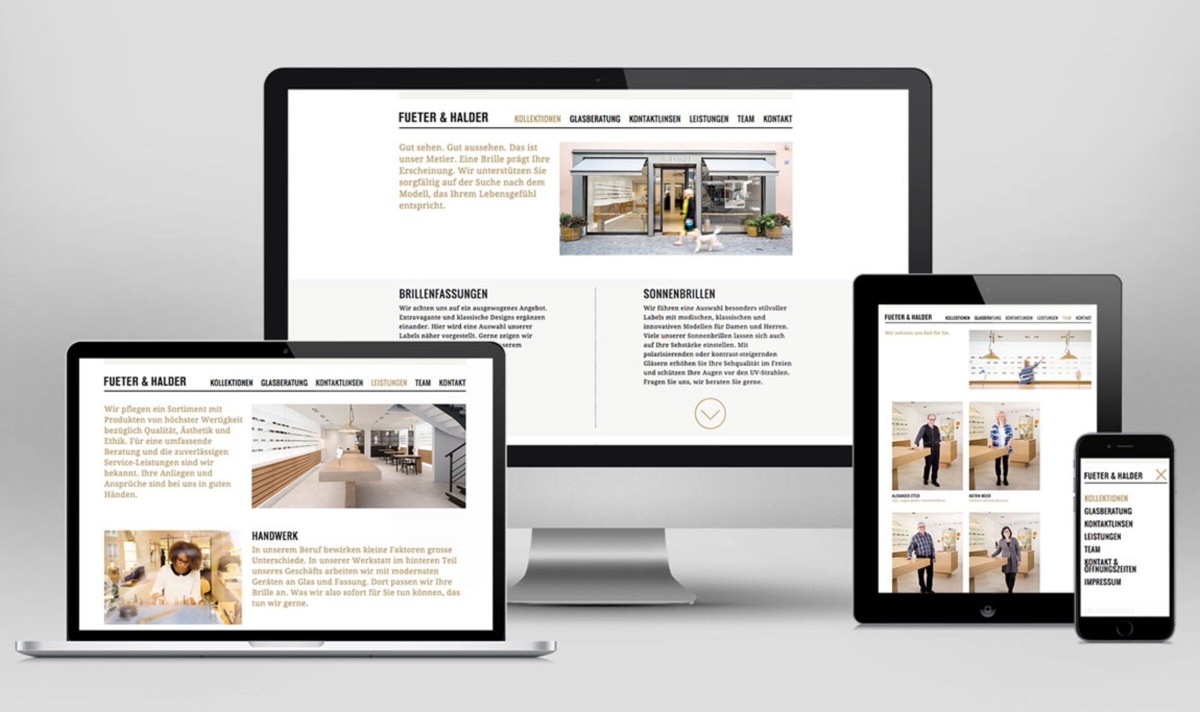 GoeldiWeb Portfolio – Fueter & Halder Optik Baden