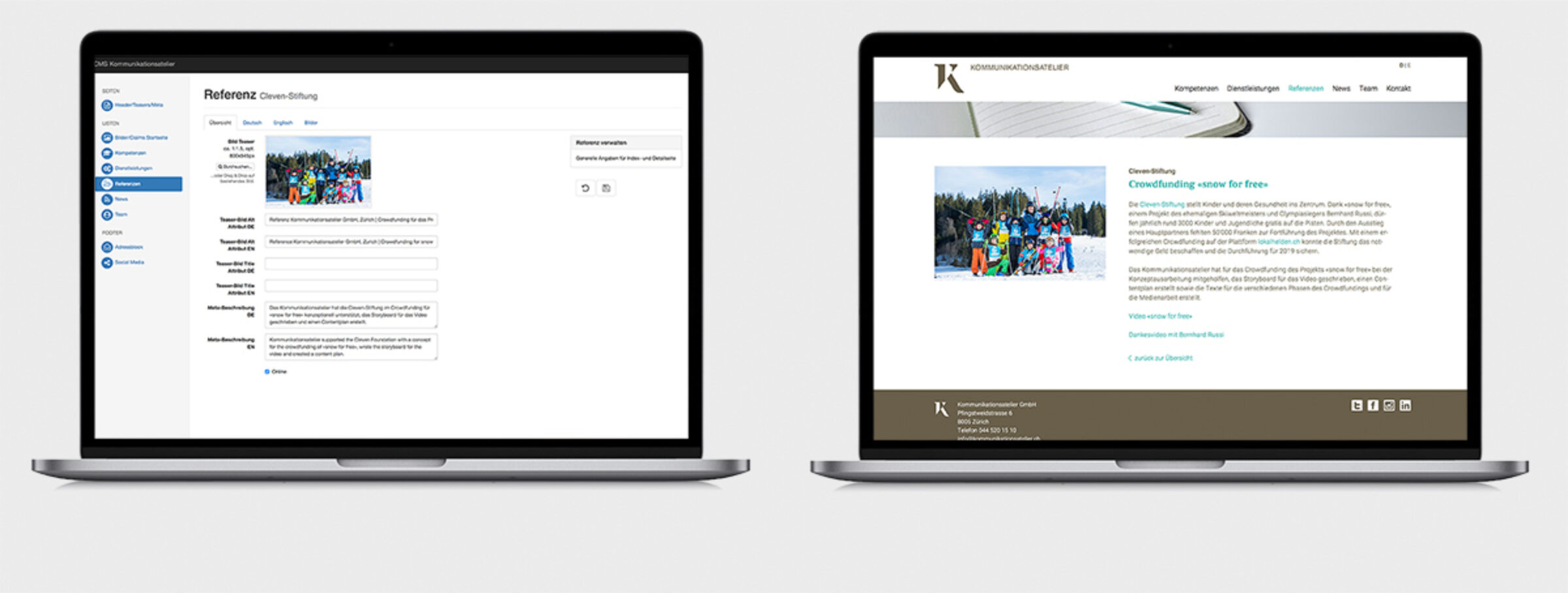 GoeldiWeb Portfolio – Kommunikationsatelier GmbH Zürich