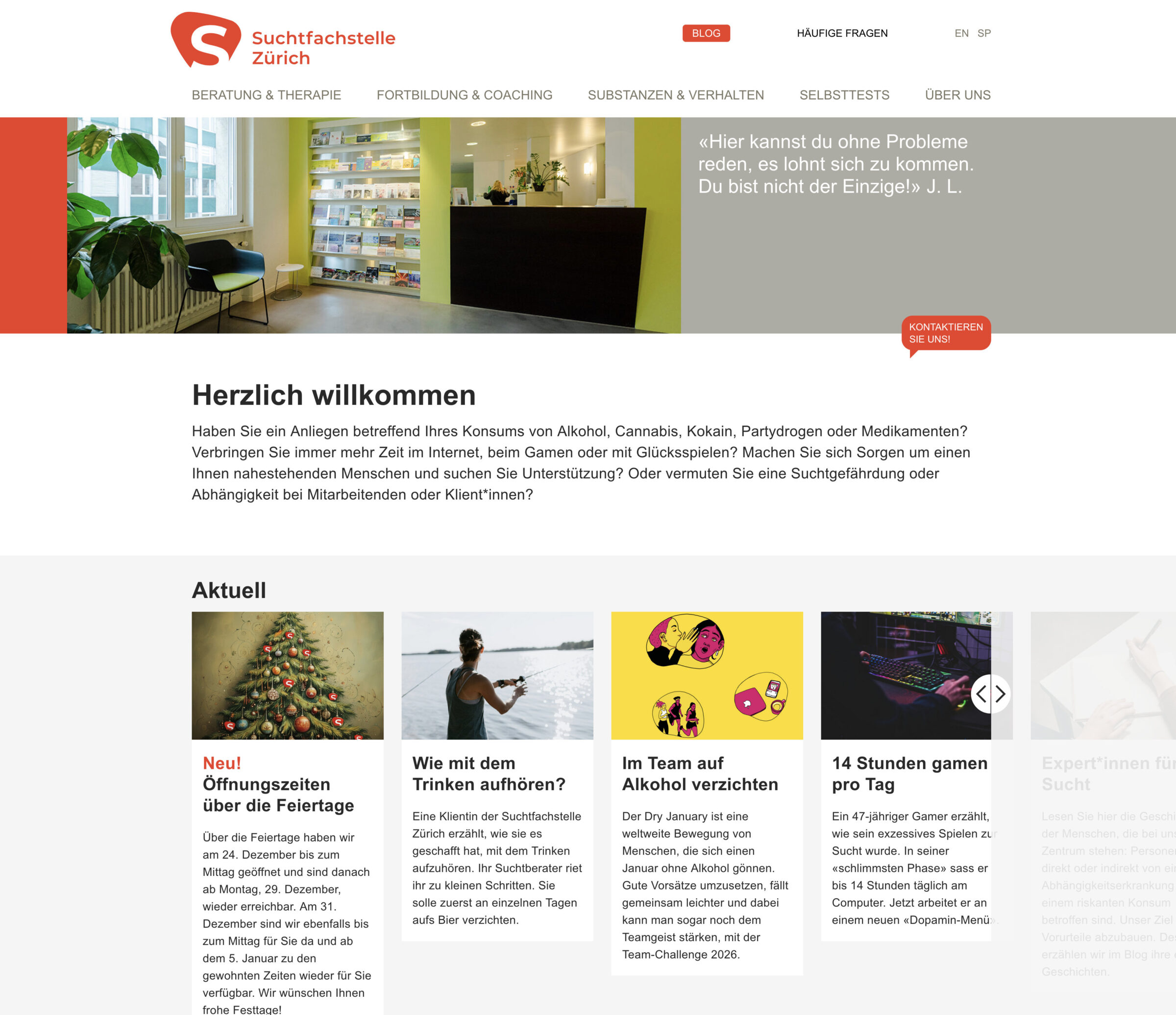 GoeldiWeb Portfolio – Suchtfachstelle Zürich