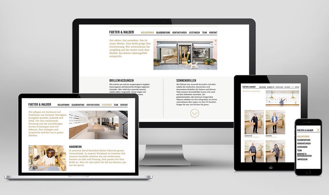 GoeldiWeb Portfolio - Fueter & Halder Optik Baden 