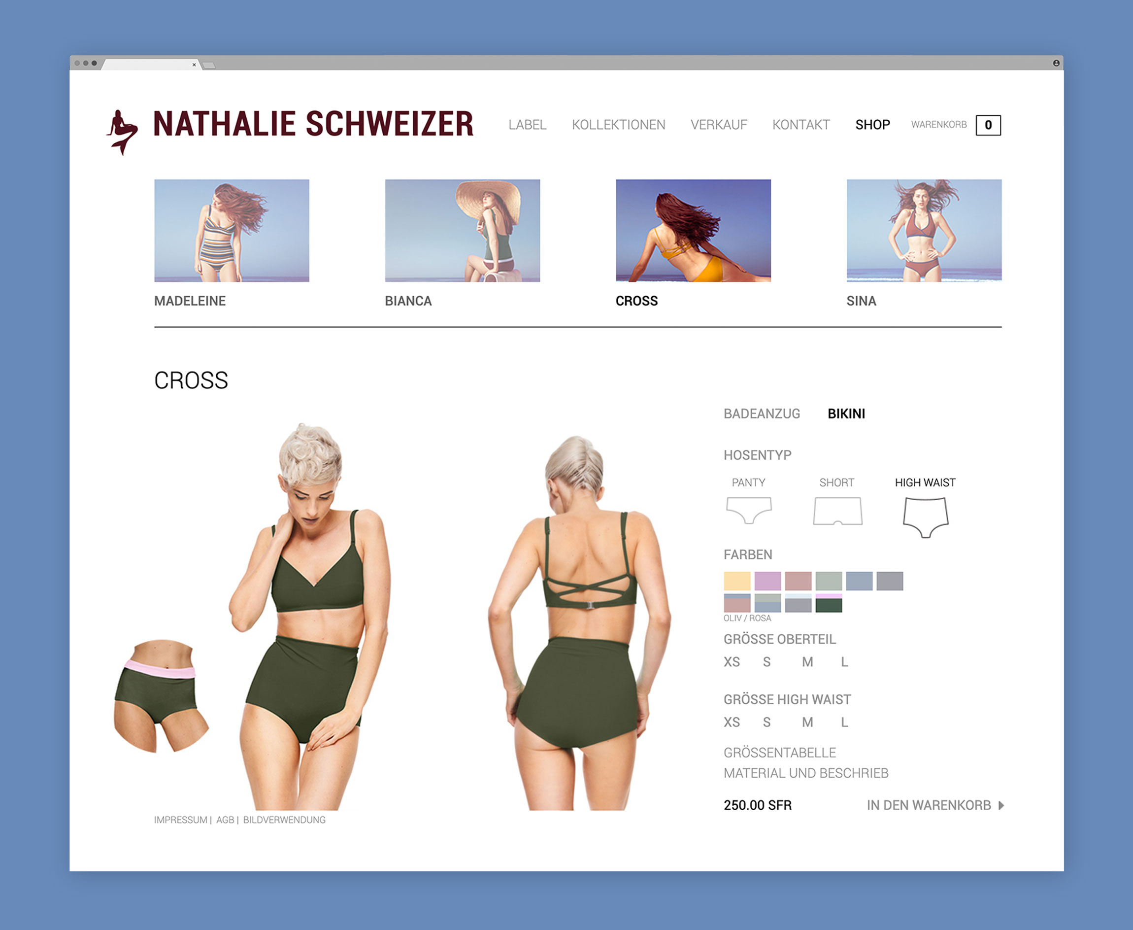 GoeldiWeb Portfolio - Nathalie Schweizer Bademode Zürich