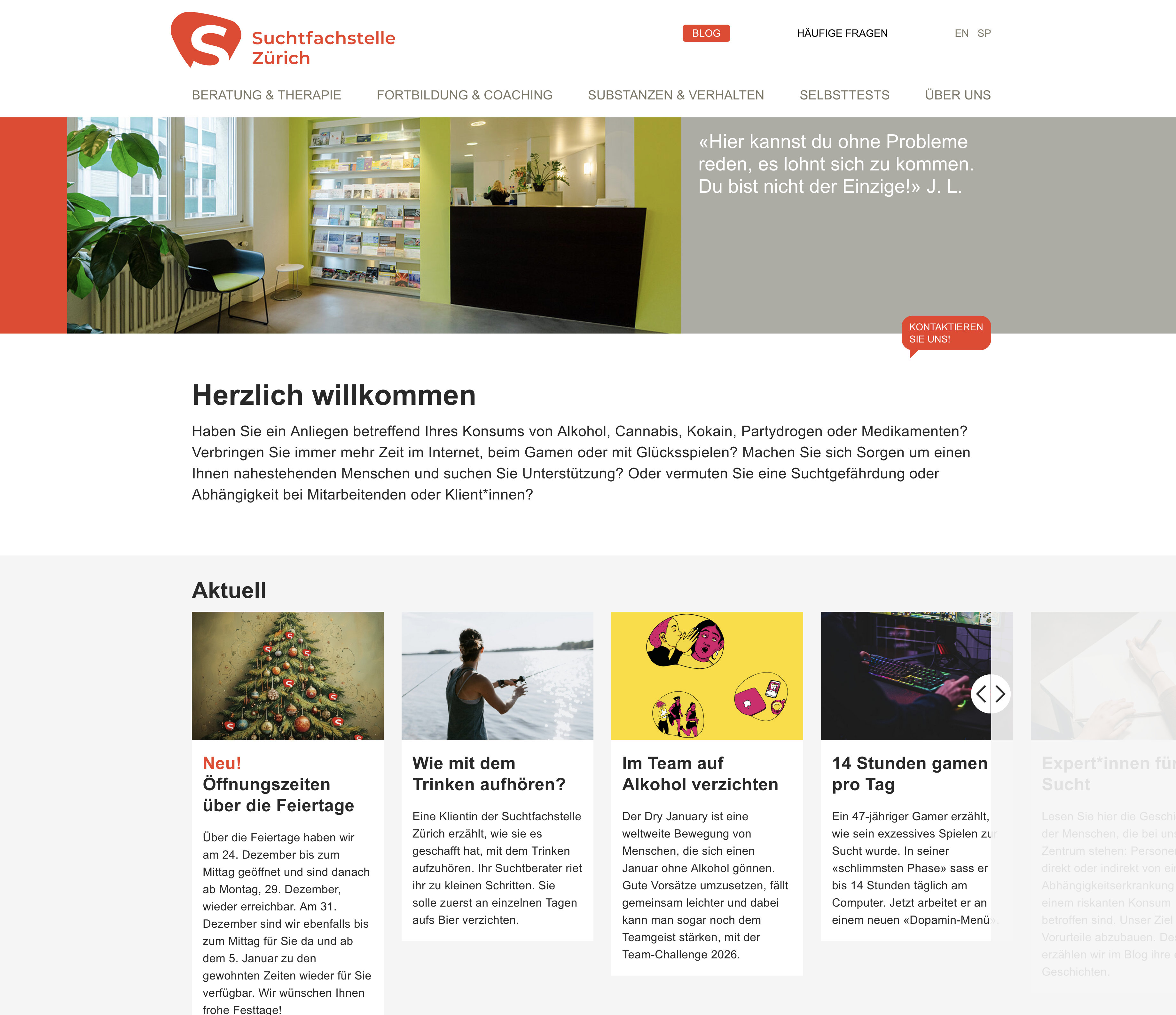 GoeldiWeb Portfolio - Suchtfachstelle Zürich